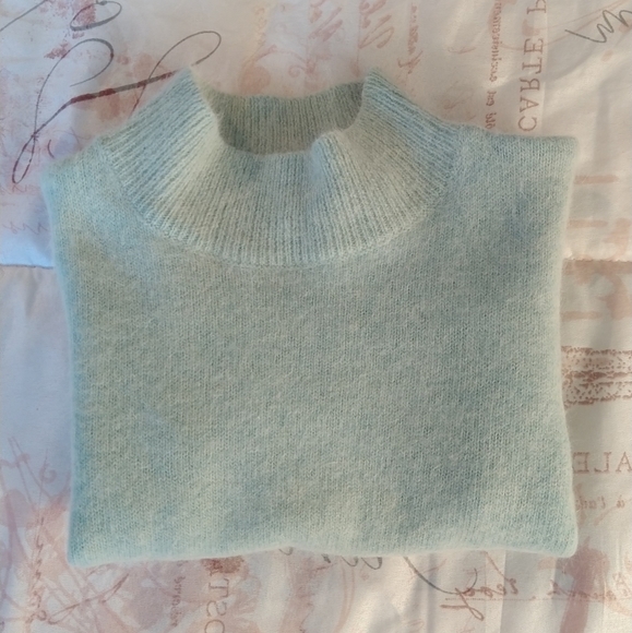 Soft Wool Pastel Mock Neck Sweater - Picture 5 of 5